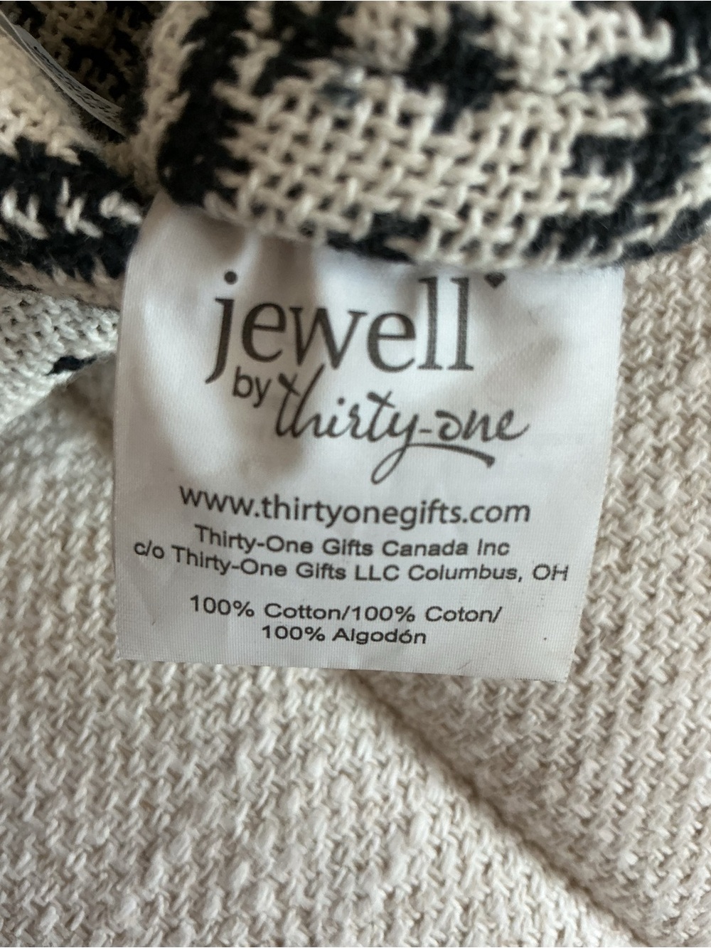 🖤 Thirty-One Jewell Collection Black & Ivory Boho Geometric Tote Bag - Picture 7 of 10
